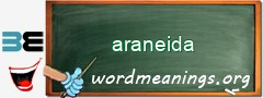 WordMeaning blackboard for araneida